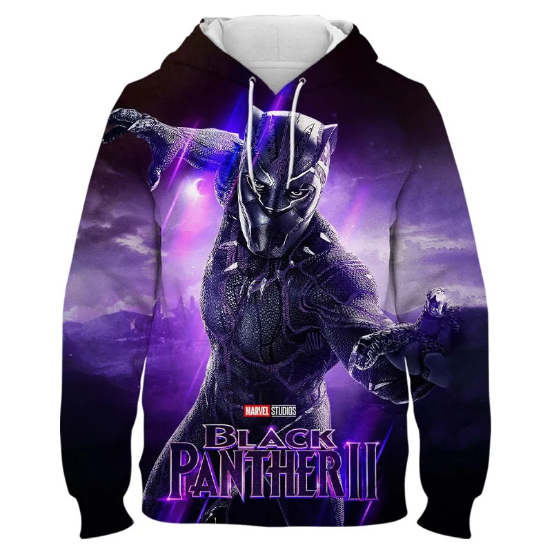 Man Hoodie Marvel Hero Black Panther 3D Print Cool Women's Sweatshirts  Spring Casual Streetwear Children Pullovers - AliExpress
