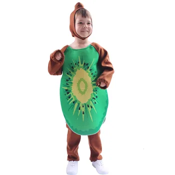 

Kiwifruit Fashion Unisex Children Fancy Dress Cartoon Fruit Kid Costume Suits Party Outfit Boy Girl Performance Clothes