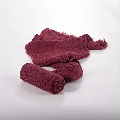NEW!40*180cm Baby Photography Blanket Wraps Newborn Basket Filler Background Newborn Photography Props Backdrop Fabrics 18 Color - Color: Dark Red
