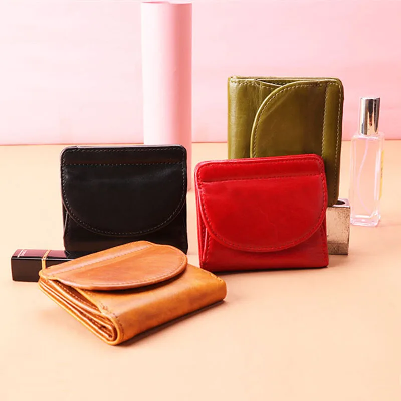 XMESSUN Women Genuine Leather Wallet 2025 New Fashion Design Fold Coin Purse Trendy Female ID ID Card Pack Ins K55