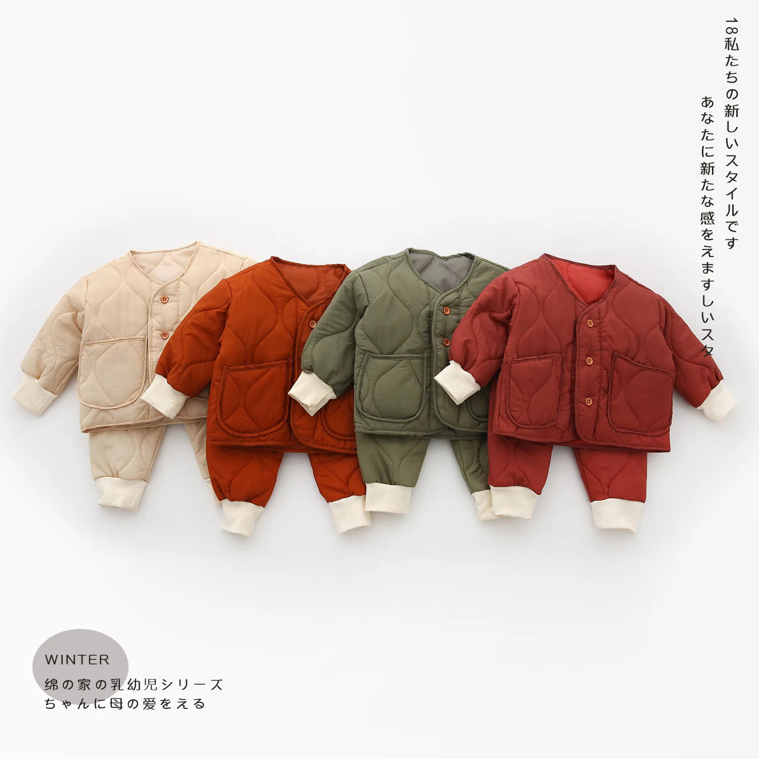 Comprar Invierno otoño recién nacidos bebés niñas conjunto de ropa caliente chaqueta + Pantalones ropa de bebé traje de algodón ropa de hogar y dormir