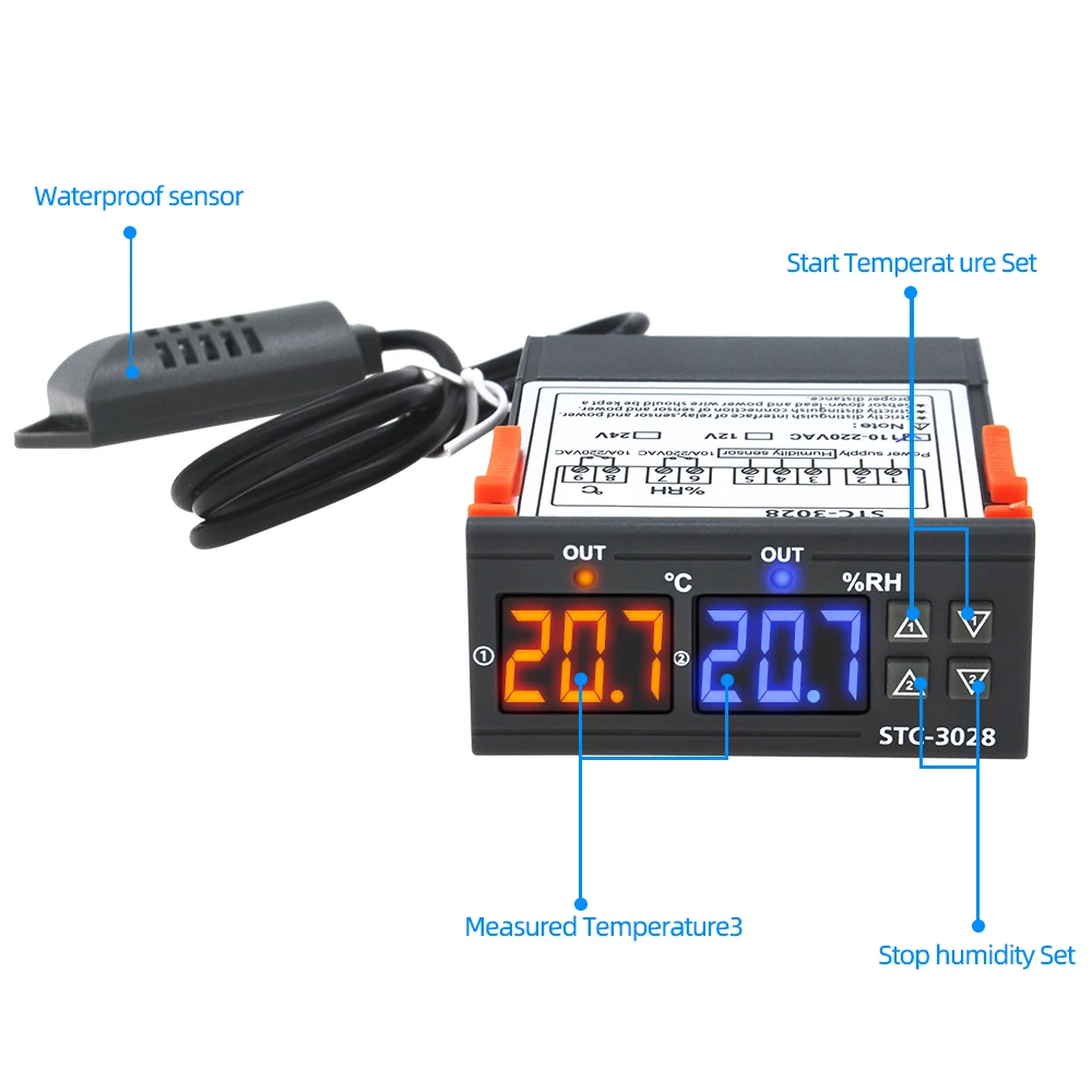 Φ терморегулятор термостат 12V 24V 220V и обогреватель инкубатор с регулируемой
