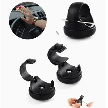 

Car Steering Wheel Ball Inner Black PVC+Metal Spinner Handle Auxiliary