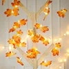 2M 10LED Artificial Autumn Maple Leaves Garland Led Fairy Lights for Christmas Decoration Thanksgiving Party DIY Decor Halloween ► Photo 3/6