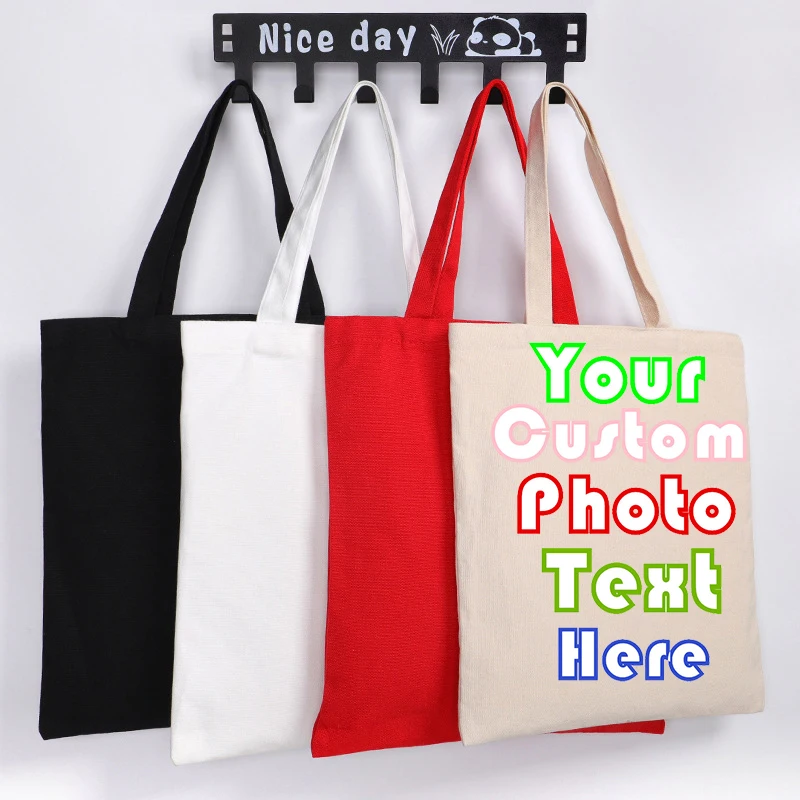 Personalized customizationDIY Canvas bag student single shoulder canvas customized creative advertising cotton hand | Багаж и сумки