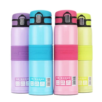 

UZSPACE Double-layer Stainless Steel Thermos Bottle Cup Vacuum Flasks Travel Car Soup Coffee Mug Thermos Water Bottle 410/480ml