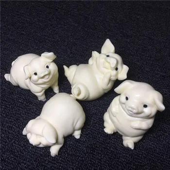 

Cute little pig figurines, cartoon zodiac signs,Laughing Pig Fine Carving, modern art sculptures, Home decoration, holiday gifts