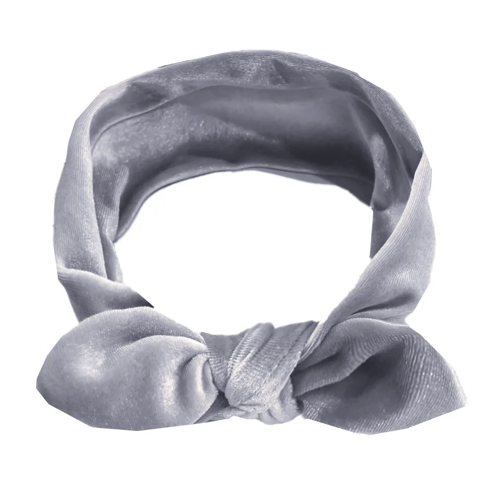 2020 Baby Hairband Soft Baby Girls Kid rabbit ears gold velvet birthday Headband Turban Baby Girls Bow Headband
