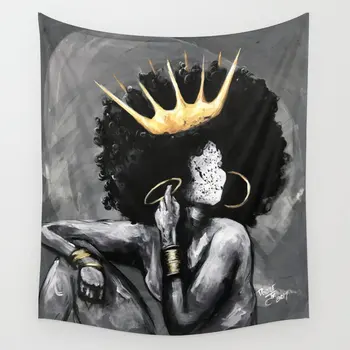 

Naturally Queen Tapestry African Woman Wall Hanging Room Carpet Bedspread Beach Mat Tapestries Art Home Accessories