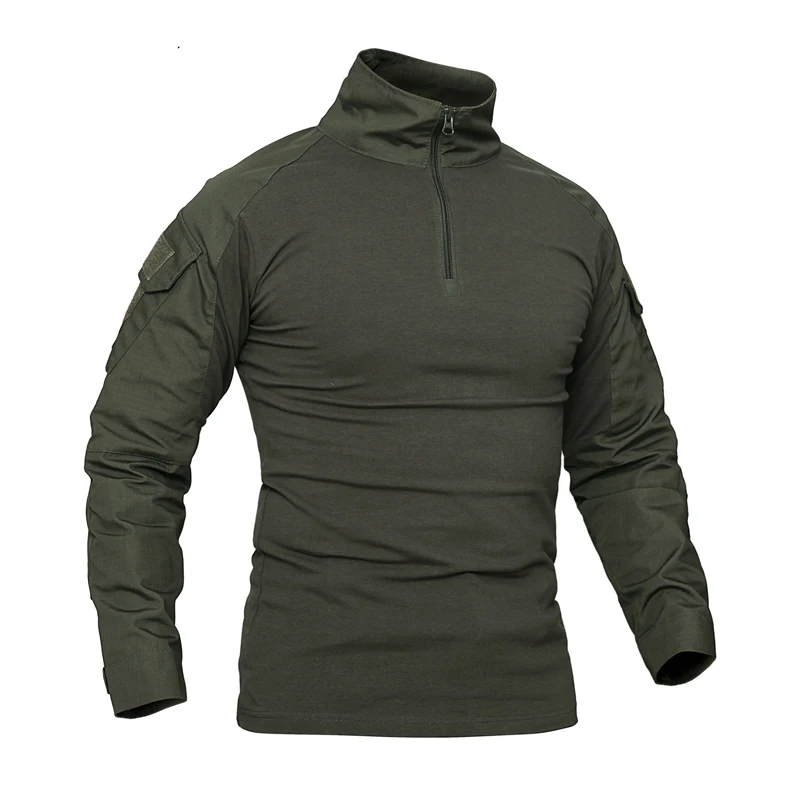 army green Военные тактические футболки, мужская армейская камуфляжная футболка, Униформа, специальный солдат, боевой Мультикам, камуфляжные Футболки с длинным рукавом - Цвет: army green