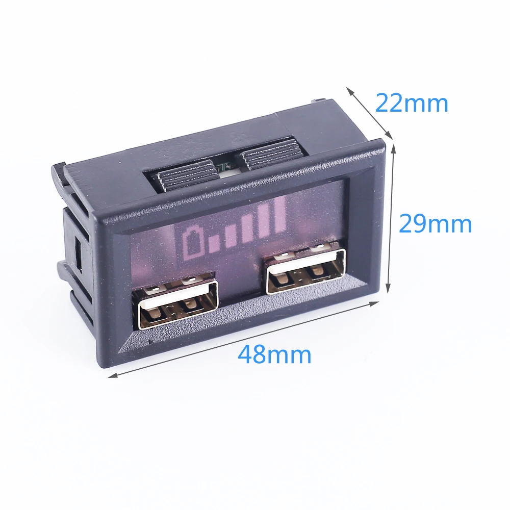 Индикатор емкости литиевой батареи двойной USB выход 5V 2A для 3 шт 3,7 V 4,2 V литиевых батарей