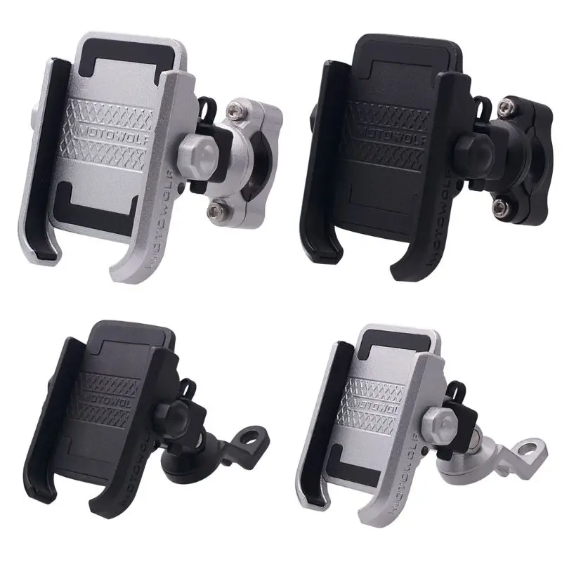 

360 Degree Universal Waterproof 12V 24V Motorcycle Scooter Handlebar Rearview Mirror Phone Holder Mount Bracket USB Charger