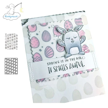 

CH Eggceptional Background Metal Cutting Dies and stamps DIY Scrapbooking Card Stencil Paper Craft Handmade Card