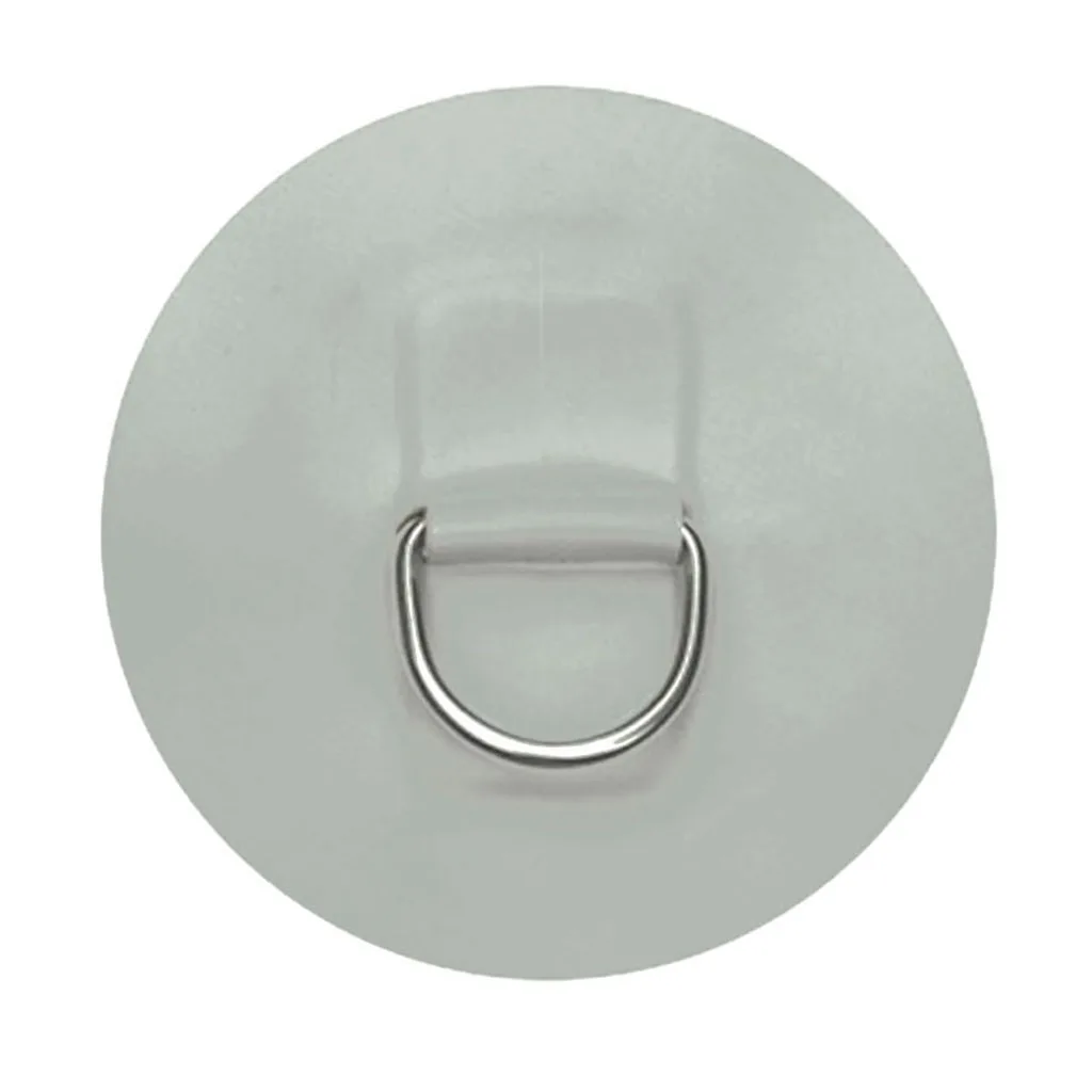 3pcs PVC 110mm Round D-Ring Patch for Inflatable Boat Dinghy Kayak Canoe Gray