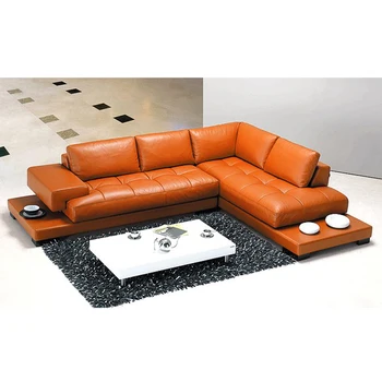

First Layer Real Leather Living Room Sofa Set Corner Sofa Set With Bluetooth Speaker Function Modern Home Furniture