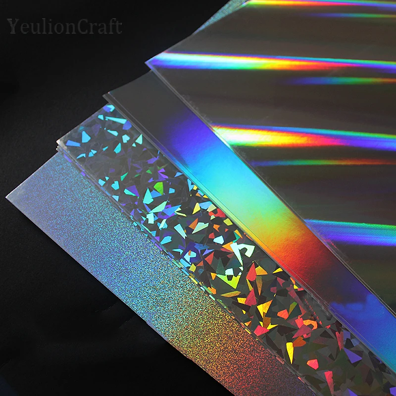 a4 holographic foil cardboard laser gift