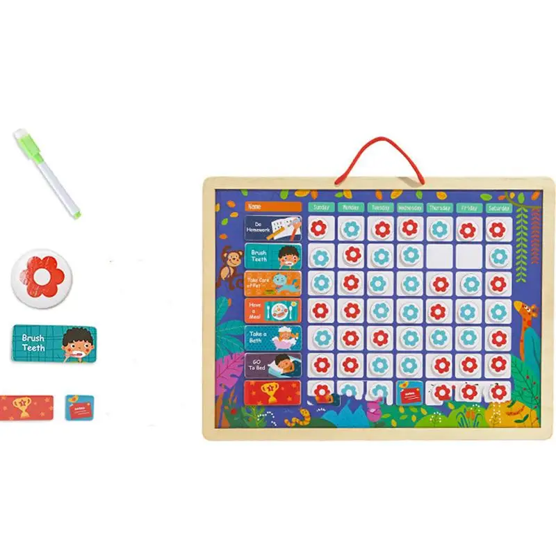 Диаграмма ответственности портативный календарь и время игрушки магнитная игрушка Playboard behair Record Board игрушка для дома(стандартное издание