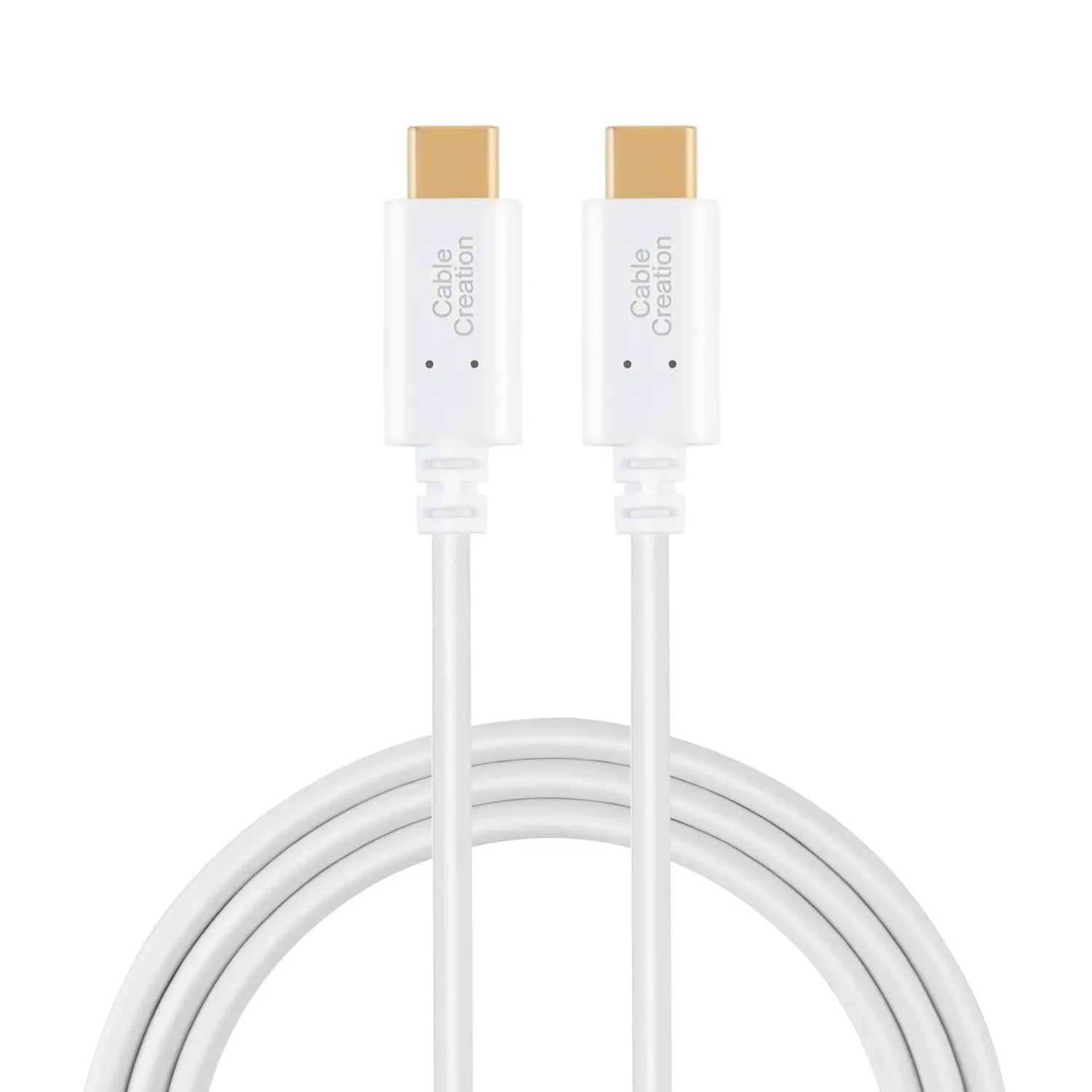 White Кабель-Переходник USB C на кабель с разъемом usb-c(3A), Тип USB usb C быстрой зарядки шнур 480 Мбит/с, совместим с MacBook 12 дюймов, Pixel XL 2 и многое другое - Цвет: White