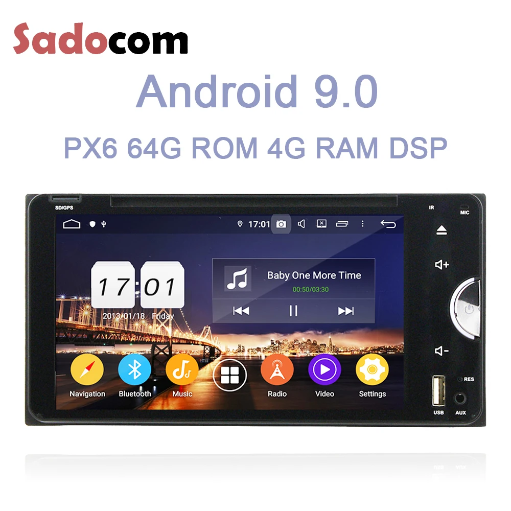 DSP Android 9,0 автомобильный dvd-плеер 64 Гб rom 4 Гб ram 8Core для Toyota Corolla Camry RAV4 HILUX VIOS PRADO Land Cruiser Tundra FJ Rush