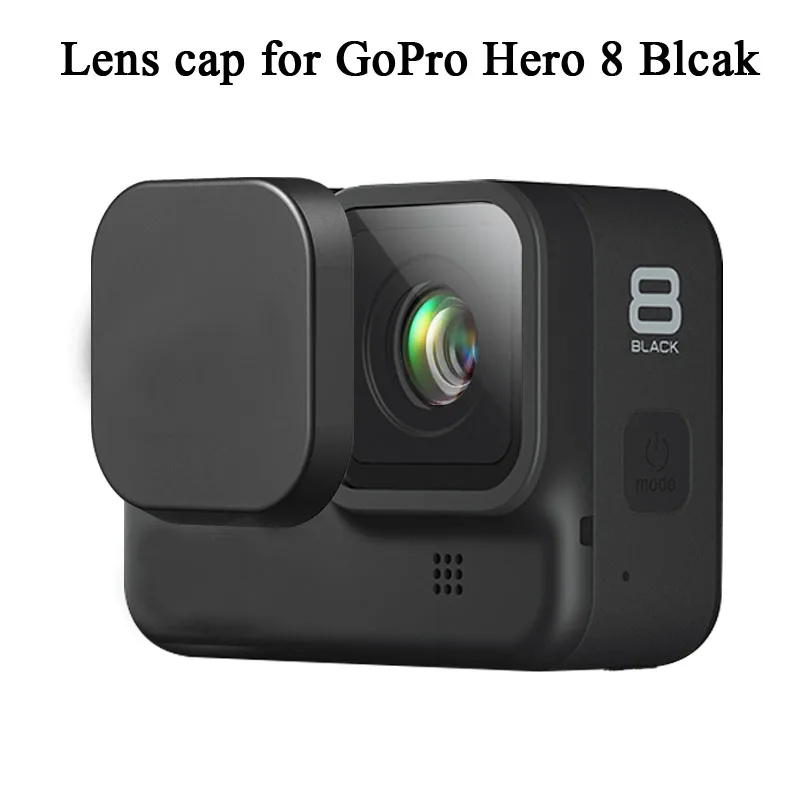 Профессиональная защитная крышка объектива для GoPro Hero 8 Пылезащитная крышка объектива камеры с присоской для go pro 8 Accssory - Цвет: Черный цвет