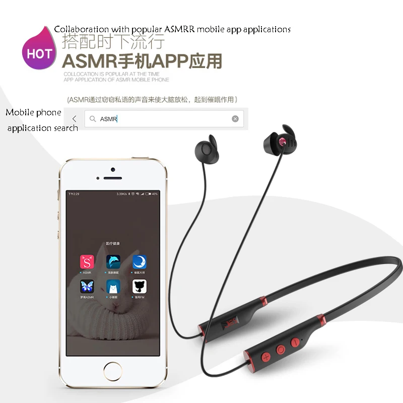 Wireless Bluetooth Headset Soft Silicone Headphones Hi Fi Bluetooth Sleep Headset Apple Android Compatibility Sleep headphones
