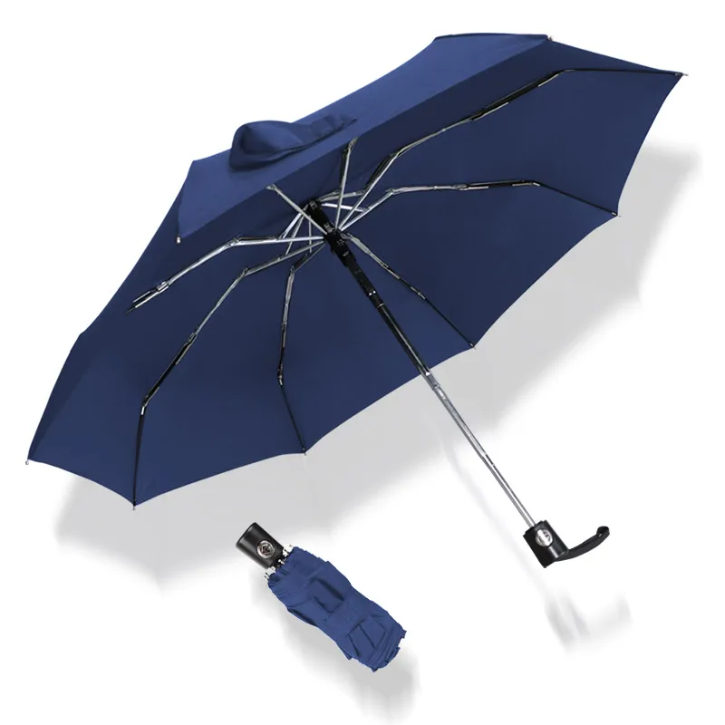 Легкий Автоматический зонт от дождя для детей 5 складной Сверхлегкий зонтик высокого качества для женщин деловой мужской зонт - Цвет: Blue