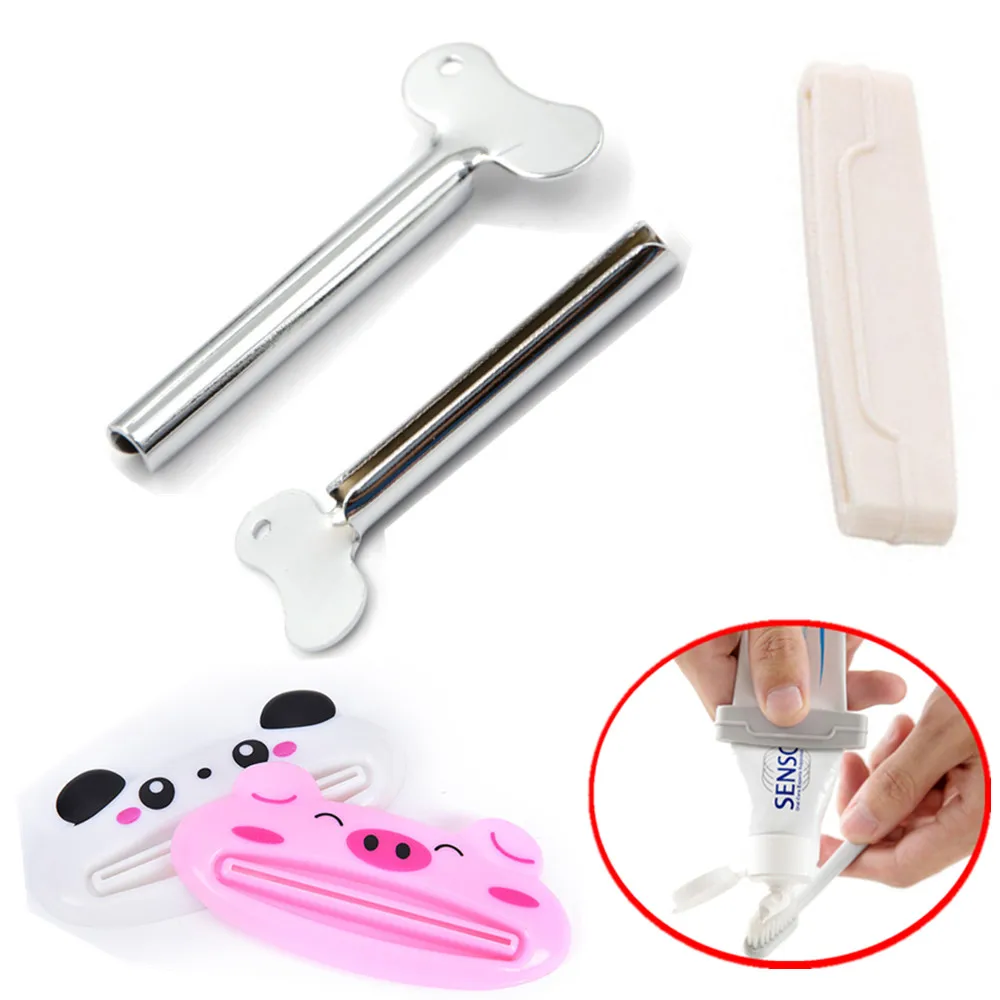 1pc Multifunctional Plastic Cream Tube Squeezing Dispenser Metal Toothpaste Squeezers Bathroom Accessories
