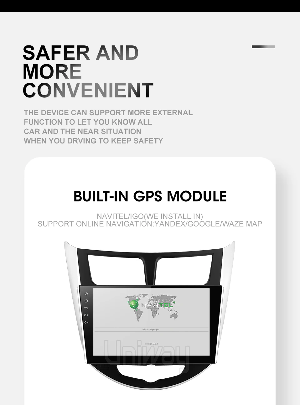 Uniway PX30 DSP 2 din android 9,0 автомобильный dvd для hyundai solaris accent verna 2011 2013 автомобильный Радио gps Навигация стерео
