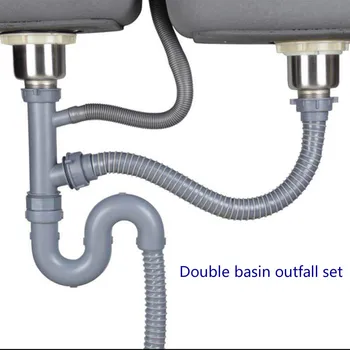 

Kitchen stainless steel double tank single tank downcomer accessories sink filter screen wash basin anti blocking water outlet