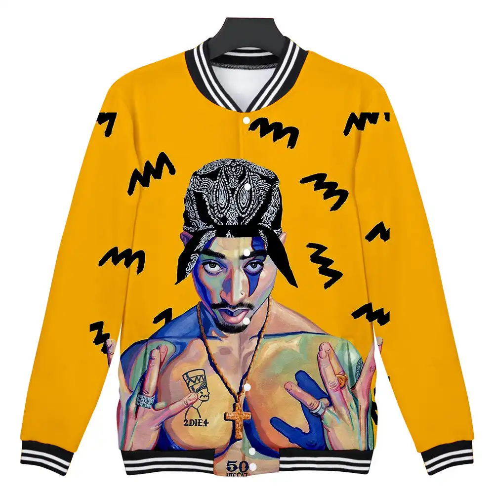 ラッパー2pacトゥパック シャクールの3d野球ユニフォームジャケットコート男性女性原宿スウェット冬のファッションヒップホップおかしいパーカー Hoodies Sweatshirts Aliexpress