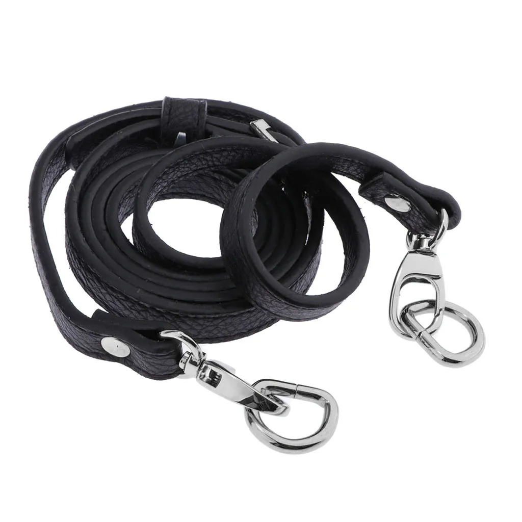 Black Silver Buckl Регулируемый кожаный ремешок для сумки для мешок делая машину - Цвет: Black Silver Buckl