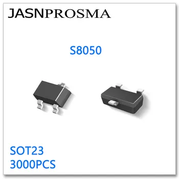 

JASNPROSMA S8050 SOT23 3000PCS 500mA 800mA J3Y NPN Made in China 40V 0.5A 0.8A