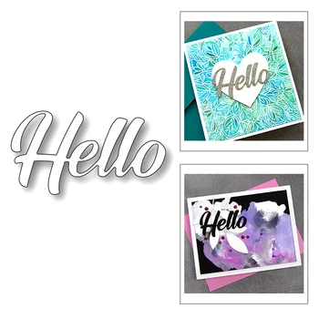 

2020 New English Alphabet Sentiment Letter Word Hello Metal Cutting Dies For Making Greetings Card Paper Scrapbooking No Stamps