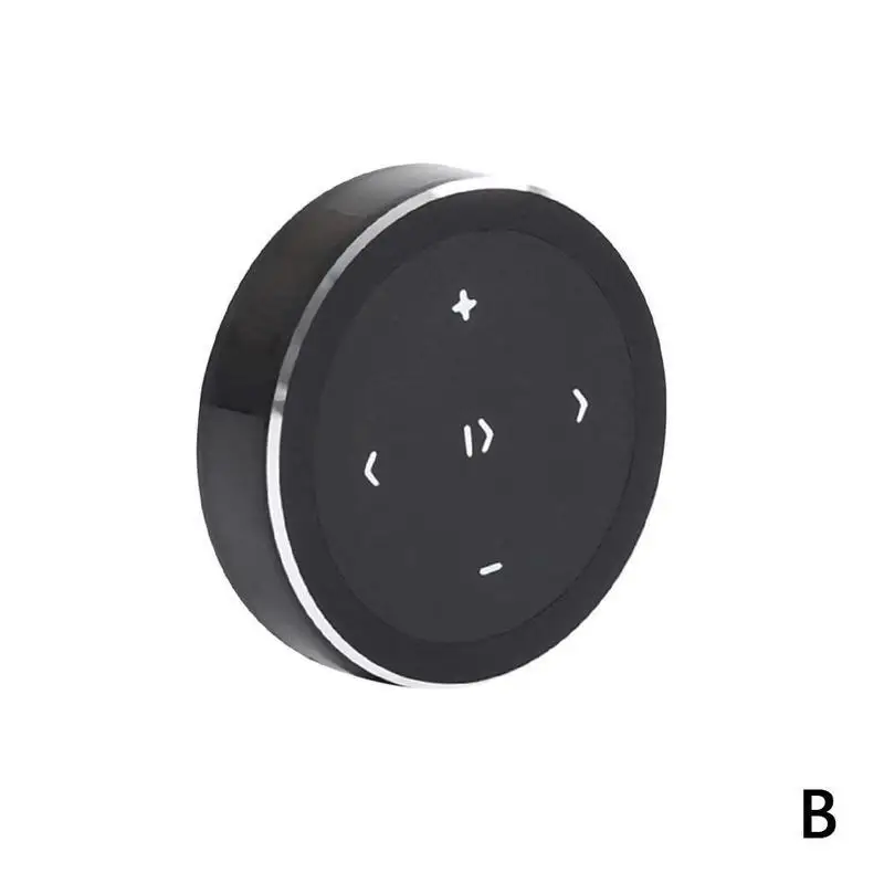 Автомобильный bluetooth-приемник, беспроводной Bluetooth 3,0, медиа-кнопка для автомобиля, мотоцикла, рулевого колеса, музыкальный плеер, пульт дистанционного управления - Название цвета: Black (B)