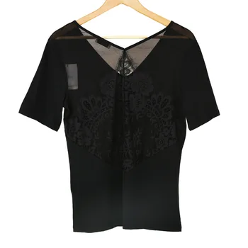 

18 Summer Back Lace Splicing T Shirt T11121e 2 Color 83020