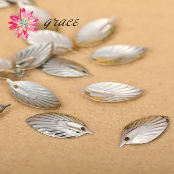 

100pc/lot 9x18mm Iron Metal Leaf Leaves Pendants Charms Accessories Materials for Jewelry Making Crafts Diy Needlework Handmade