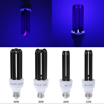 

E27 15/20/30/40W UV Ultraviolet Fluorescent Blacklight CFL Light Bulb Lamp 220V
