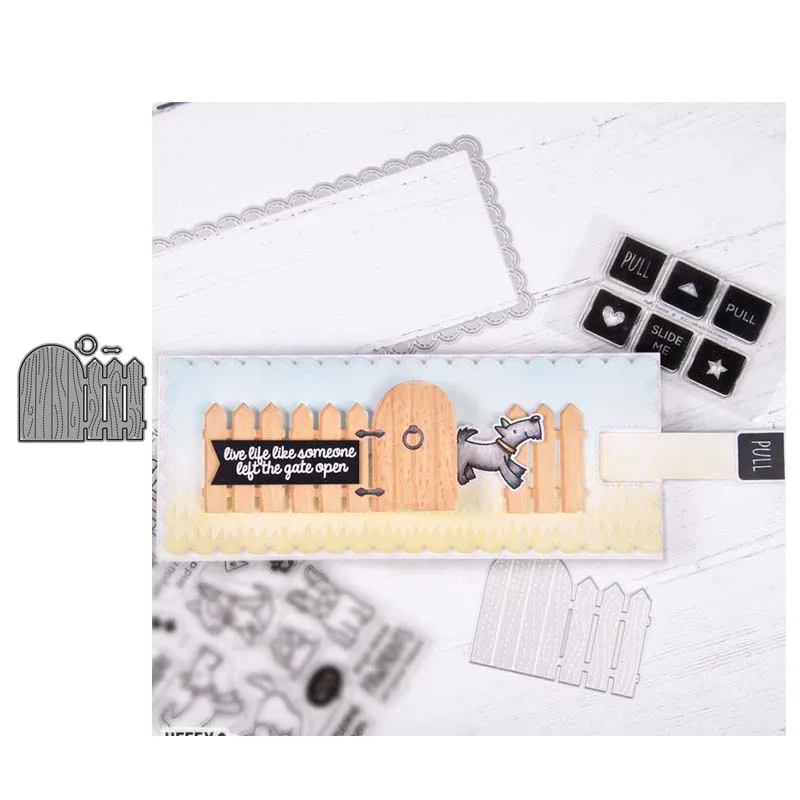 Металлические Вырубные штампы с изображением фермы забора фотоальбом карточка