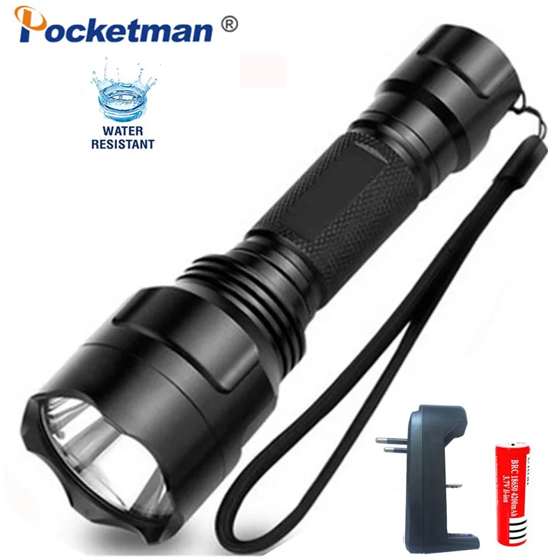 Водонепроницаемый светодиодный фонарь Pocketman XML L2 Q5 18650 фонарик для кемпинга
