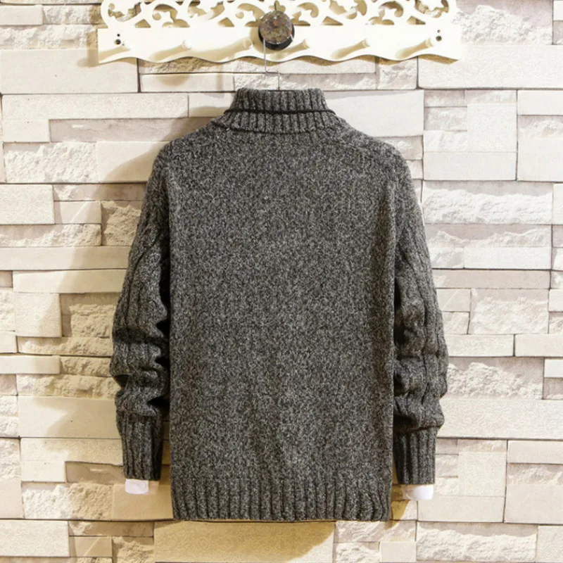 Winter Turtleneck Sweater Men Warm Fashion Solid Color Casual Knit Sweaters Man Sweter Clothes Loose Long Sleeve Pullover Men Winter Turtleneck Sweater Men Warm Fashion Solid Color Casual Knit Sweaters Man Sweter Clothes Loose Long Sleeve Pullover Men