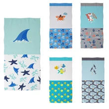 Shark/Fish Sea Animal Printing Beach Towel Sunscreen Shawl Absorbent Quick-drying Bath Towel Swimming Beach Accessories Poncho