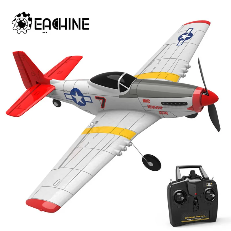 

Eachine Mini P-51D EPP 400mm Wingspan 2.4G 6-Axis Electric RC Airplane Trainer 14mins Fight Time Fixed Wing RTF for Beginner