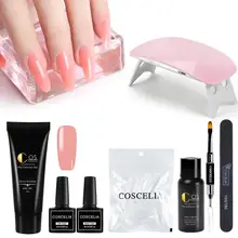 Полигелевый набор для ногтей, акриловый гель-конструктор, набор для ногтей, полигелевый набор, быстрое строительство, грунтовка, верхнее покрытие, удлинение геля, УФ-кисти