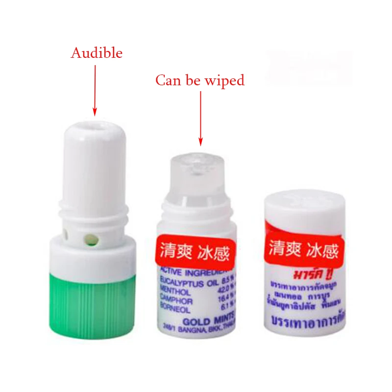 Thai Nose Inhaler Peppermint Oil Cool Asthma Oil Nasal Drainage Refreshing Students Anti-Snoring Cool Eight Cents Tube nasal stick