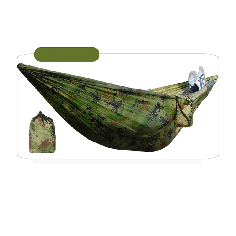 Travel Double Hammock Camping Parachute Hamak Survival Hamac Outdoor Furniture Leisure Sleeping Hamaca 270x140cm/106.3x55.1in - Цвет: Digital camouflage