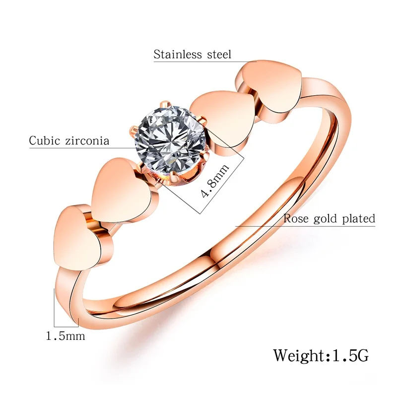 Азиз беккауи розовое золото выгравированное имя Кристальный, сердце, кольцо для женщин из нержавеющей стали кольцо Романтические свадебные подарочные украшения для помолвки
