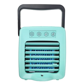 

Usb Mini Portable Air Conditioner Arctic Air Cooler Humidifier Purifier Led Light Personal Space Fan Air Cooling Fan Blue