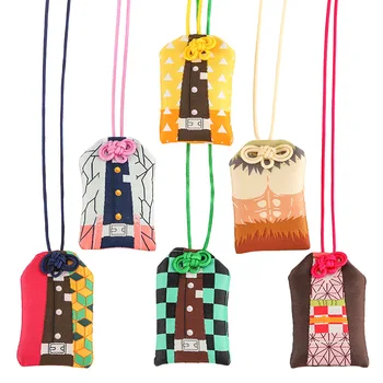 

Anime Kimetsu No Yaiba Japanese Keychain Lucky Charm Bag Kochou Shinobu Happy Nezuko Agatsuma Zenitsu Kanroji Mitsuri Key ring
