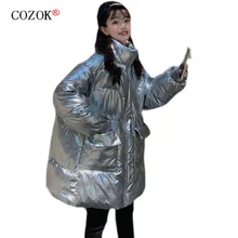 Down Jacket, Bread Jacket, Cotton Jacket, Women's Jacket, 2021 New Large Size, Waist White Duck Down To Keep Warm In Winter