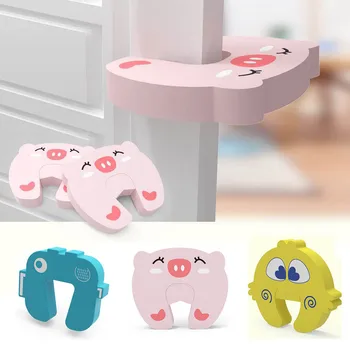 

3Pcs/set Door Blocked Portable Cute Cartoon Animals Kids Safety Door Clamp Baby Finger Protector Door Stops Stopper